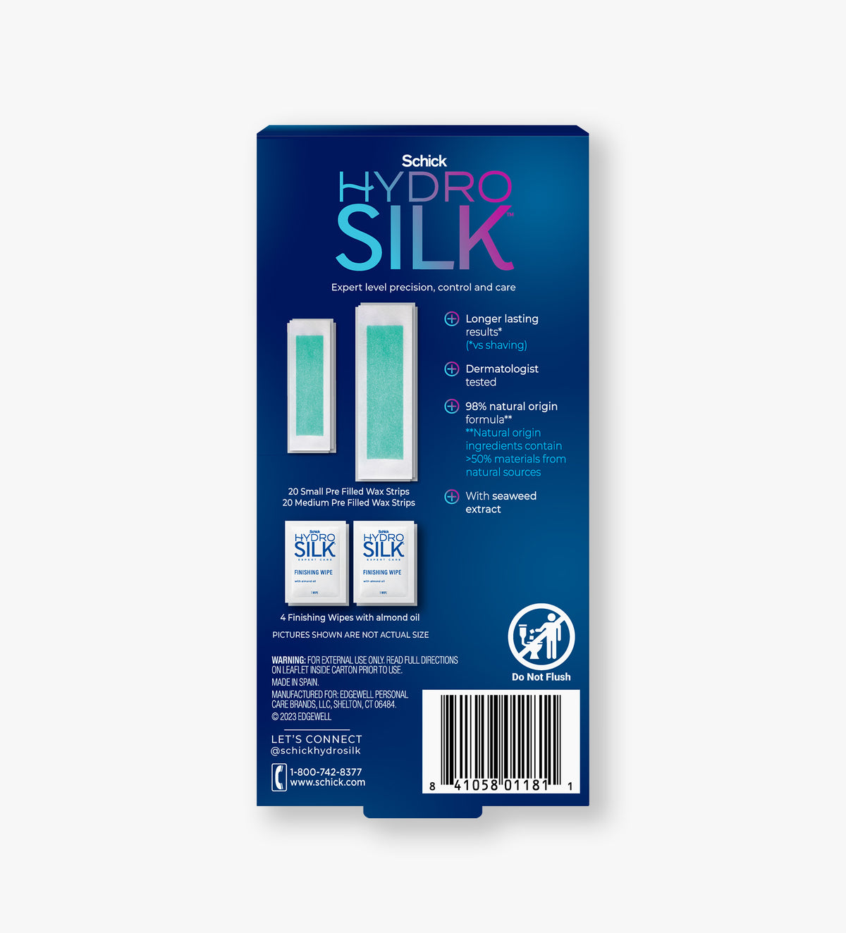 Schick Hydro Silk Wax Strips for Face & Pubic Area Schick US