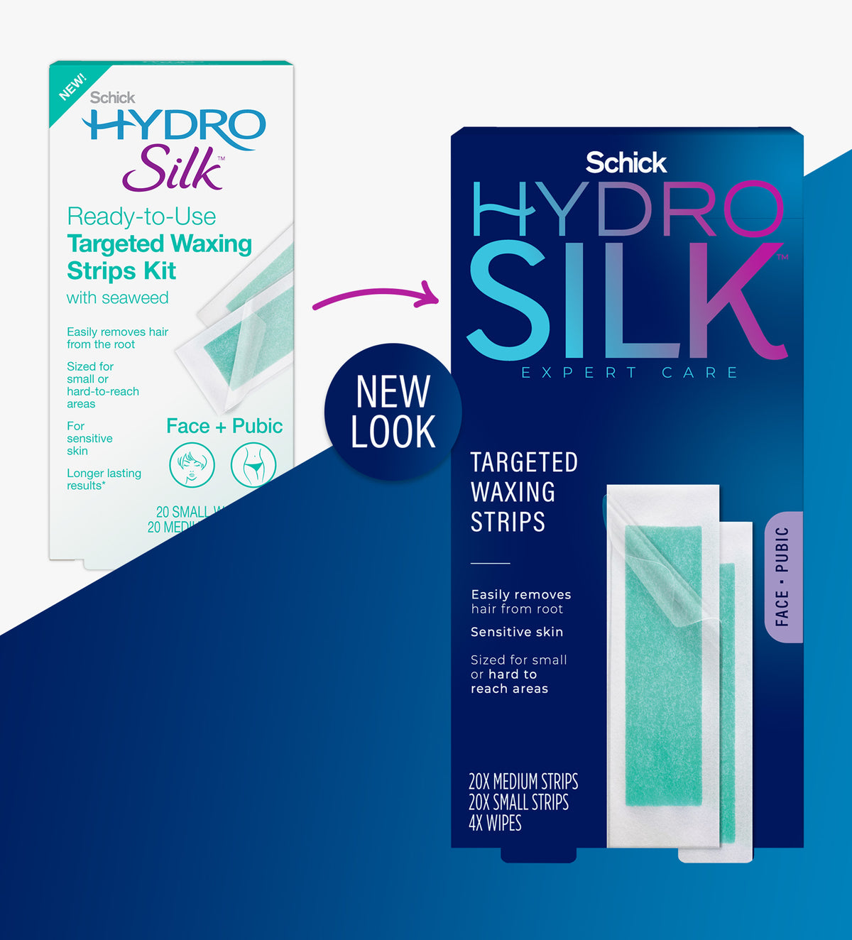Schick Hydro Silk Wax Strips for Face & Pubic Area Schick US