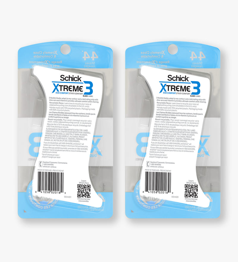 Xtreme® 3 Duo Comfort Disposable Razor