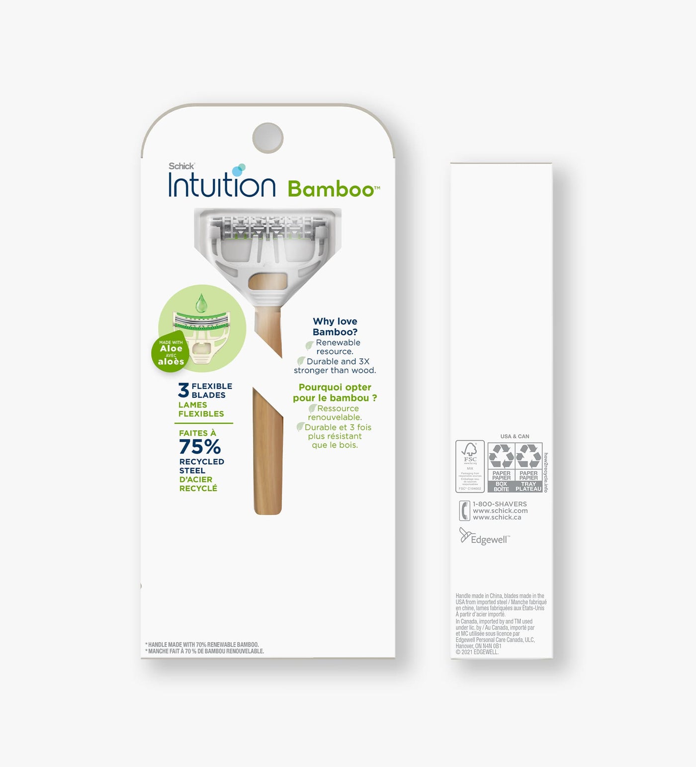 Intuition Bamboo™ Disposable Razor Schick US
