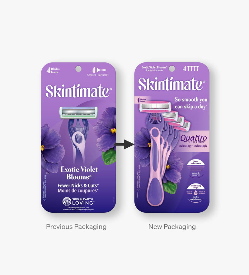 Skintimate® Exotic Violet Blooms® Disposable Razor