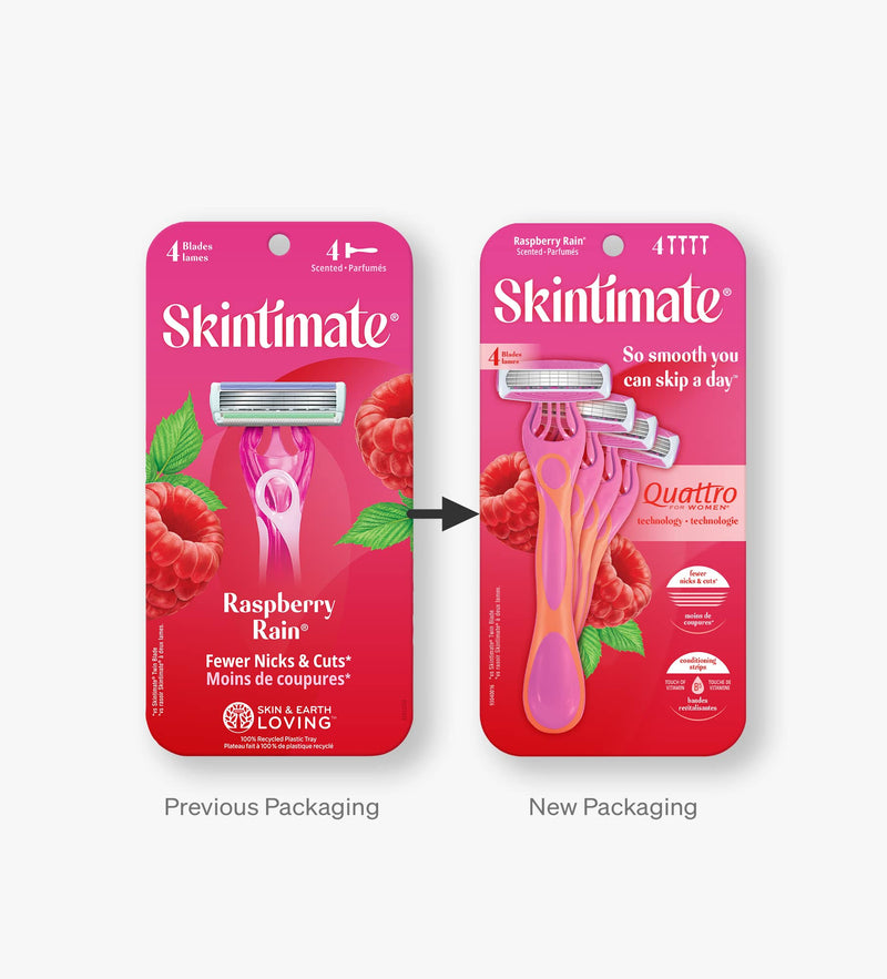 Skintimate® Raspberry Rain® Disposable Razor